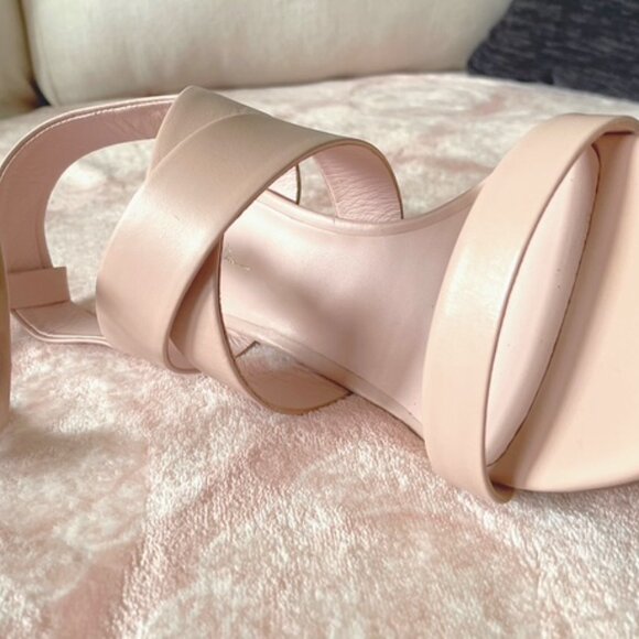 Phillip Lim 3.1 Dusty Pink Leather Sandal Crystal Ankle Strap - Picture 4 of 13